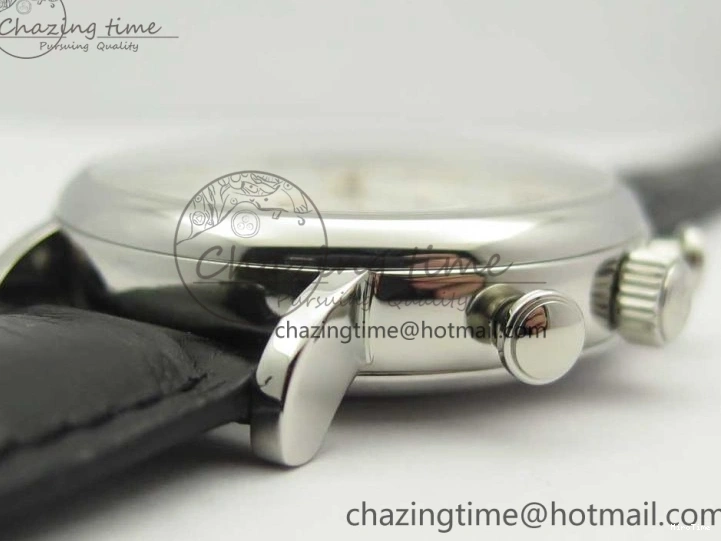 MIROTIME 0129 Snug Portofino IW391022 SS ZK 1:1 Best Edition White Dial Gold Markers On Black Leather Strap A 7130